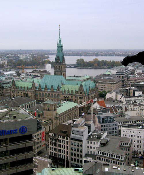 Rathaus und Alster ( Hamburg )